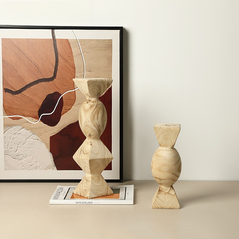 Exhibition Of Art And Craft - Japanese-style log wind geometric art wooden