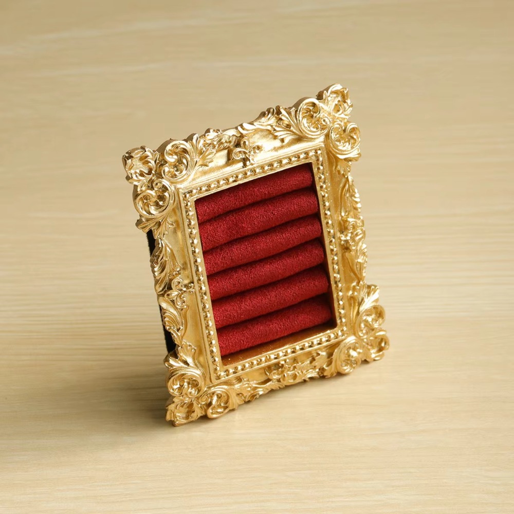 Art Craft Display - Vintage Gold Ring Display Stand Velvet