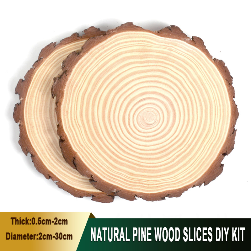 Art And Craft Photos - 1-30Pcs Natural Pine Wood Slices DIY