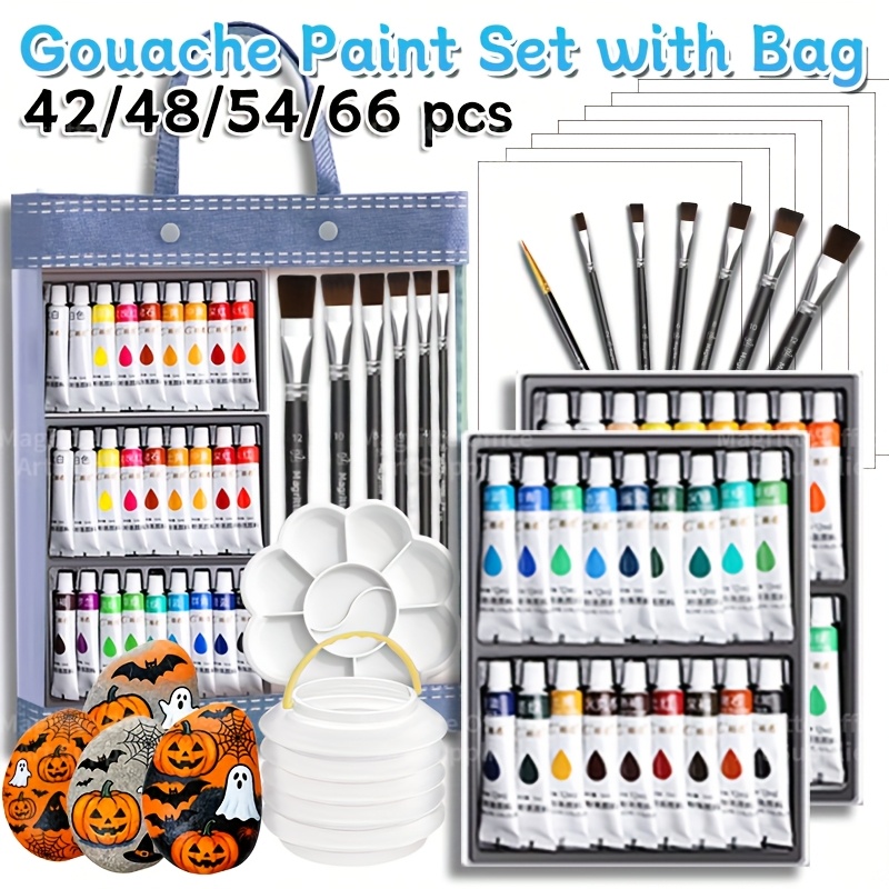 Gouache Paint Set - Back to School 42/48/54/66 pcs Gouache