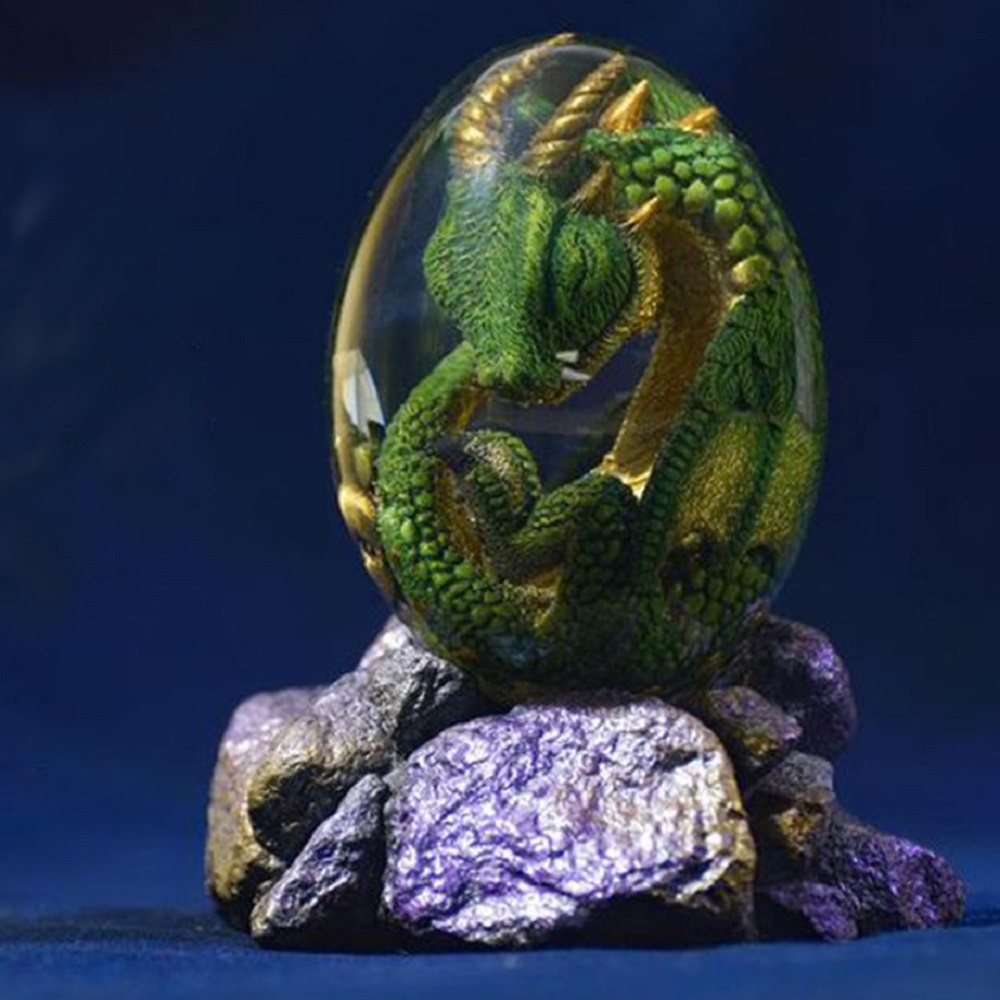 Art Craft Dinosaurs - Lava Dragon Egg Statue With Stand