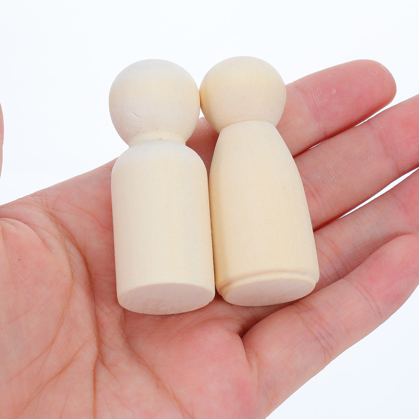 Art Craft Painting - 40Pcs Unpainted Wooden Peg Blank Craft