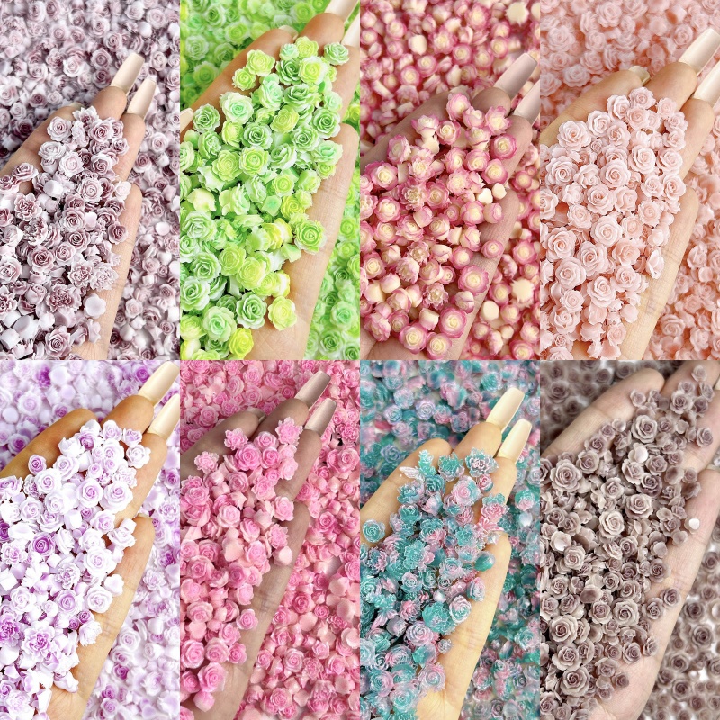 Art Craft Rose - 50pcs Random Mixed Resin Rose Flower