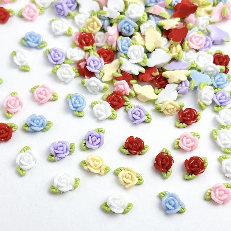 Art Craft Rose - 30PCS Resin Rose Nail Art Decorations