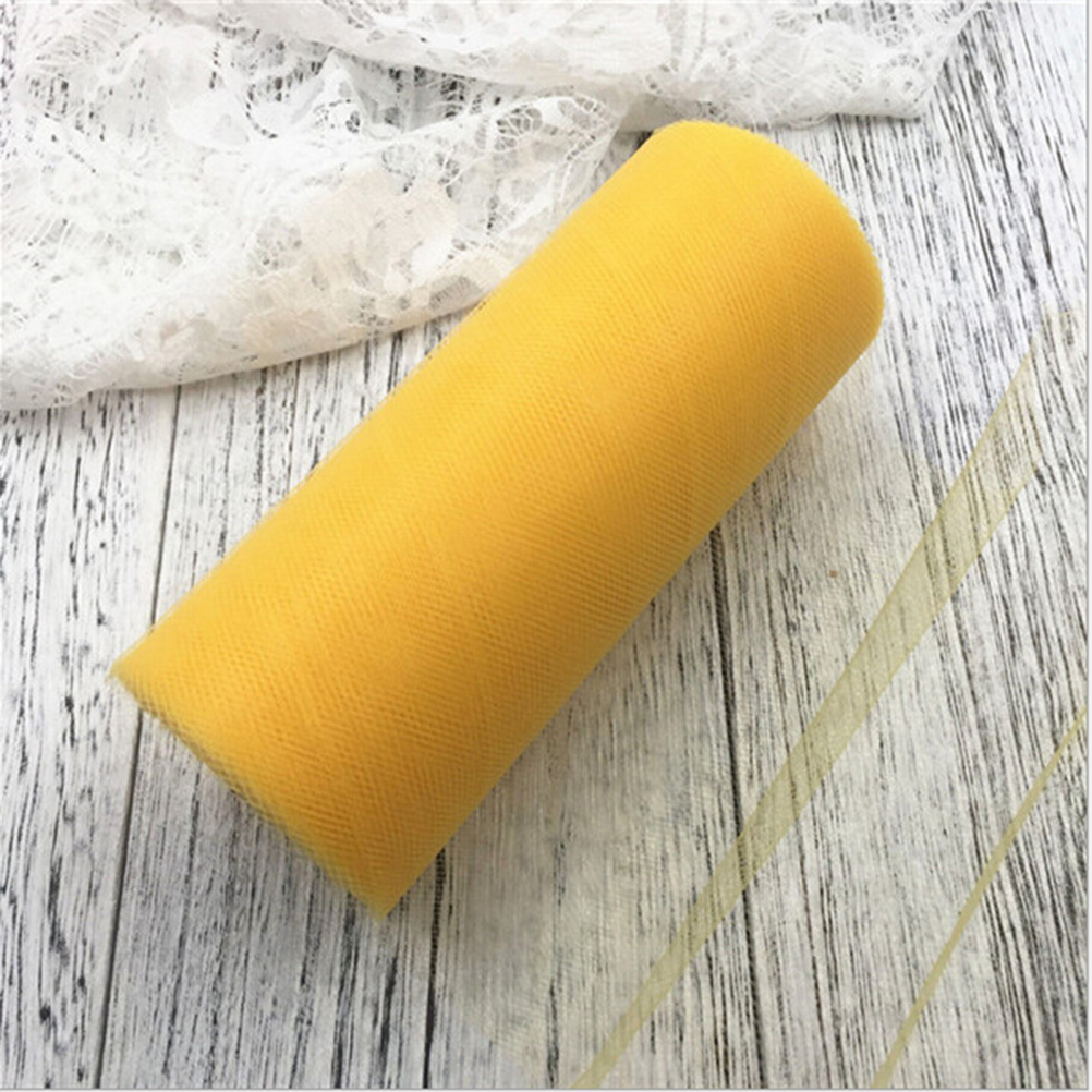 Art Craft Display - 25 Yards Decoration Tulle Roll Yellow