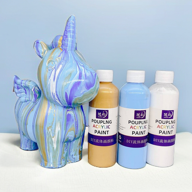 Art Craft Unicorn - Acrylic Paints Set Fluid Unicorn White