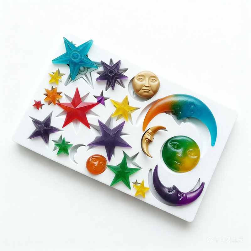 Art Craft Clay - Sun Face Moon Stars Polymer Clay