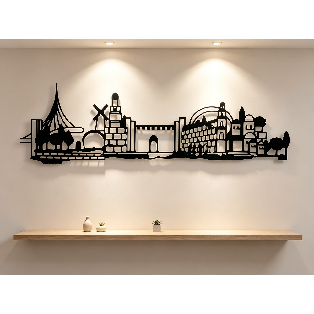 Art & Craft Kids Salon - CIFBUY Metal Wall Art Jerusalem Skyline
