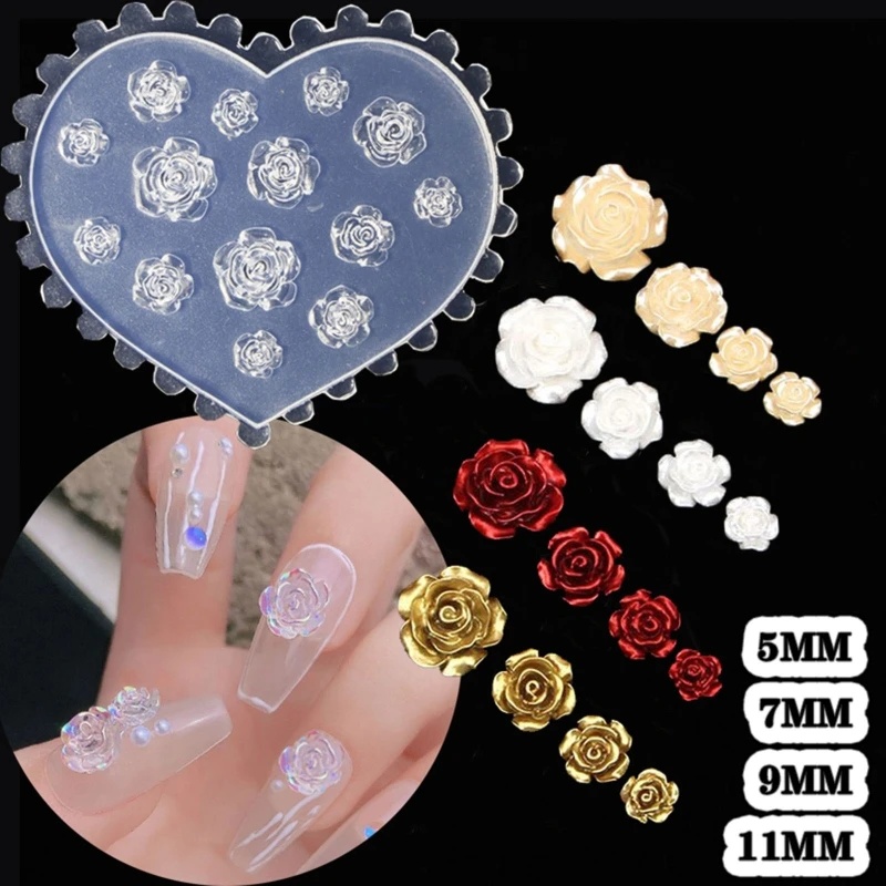 Art Craft Rose - 3D Rose Flower Nail Art Decorations