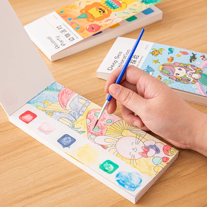 Gouache Paint Set - 20 Pages Portable Watercolor Painting Book