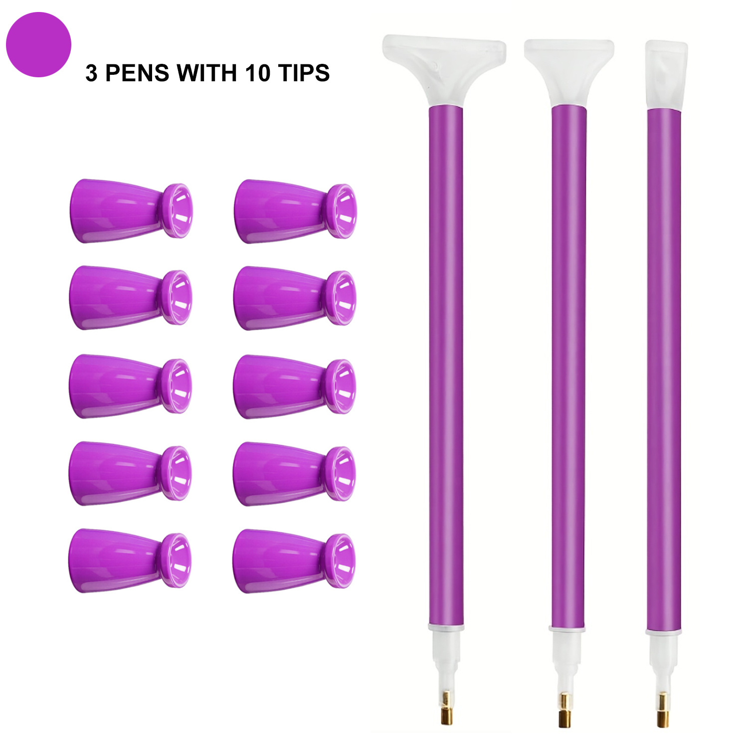 Art Craft Painting - 10 Silicone Tips & 3 Pens