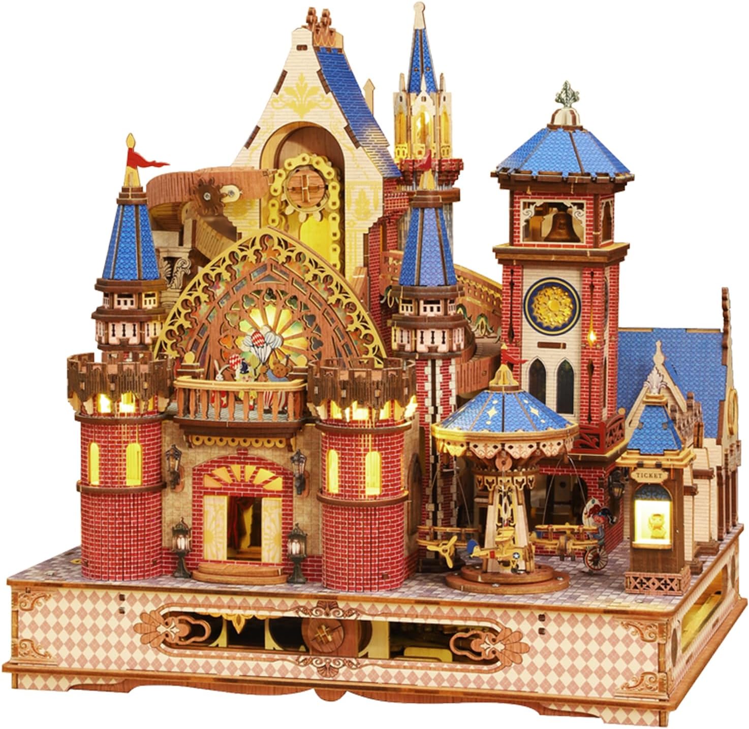 Art Craft Gifts For Adults - DIY 3D Wooden Puzzles for Adults,Alnwick