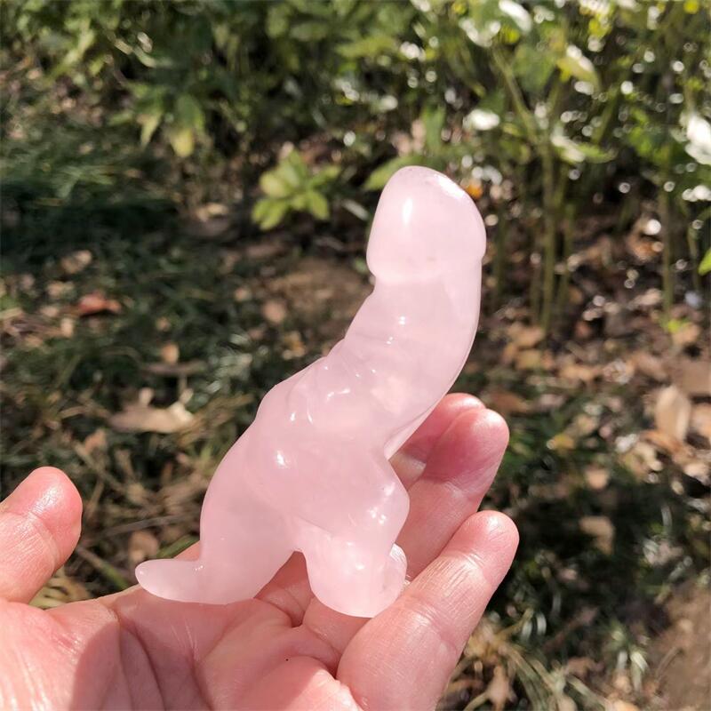 Art Craft Rose - 1PCS Natural Rose Quartz Cartoon Penis