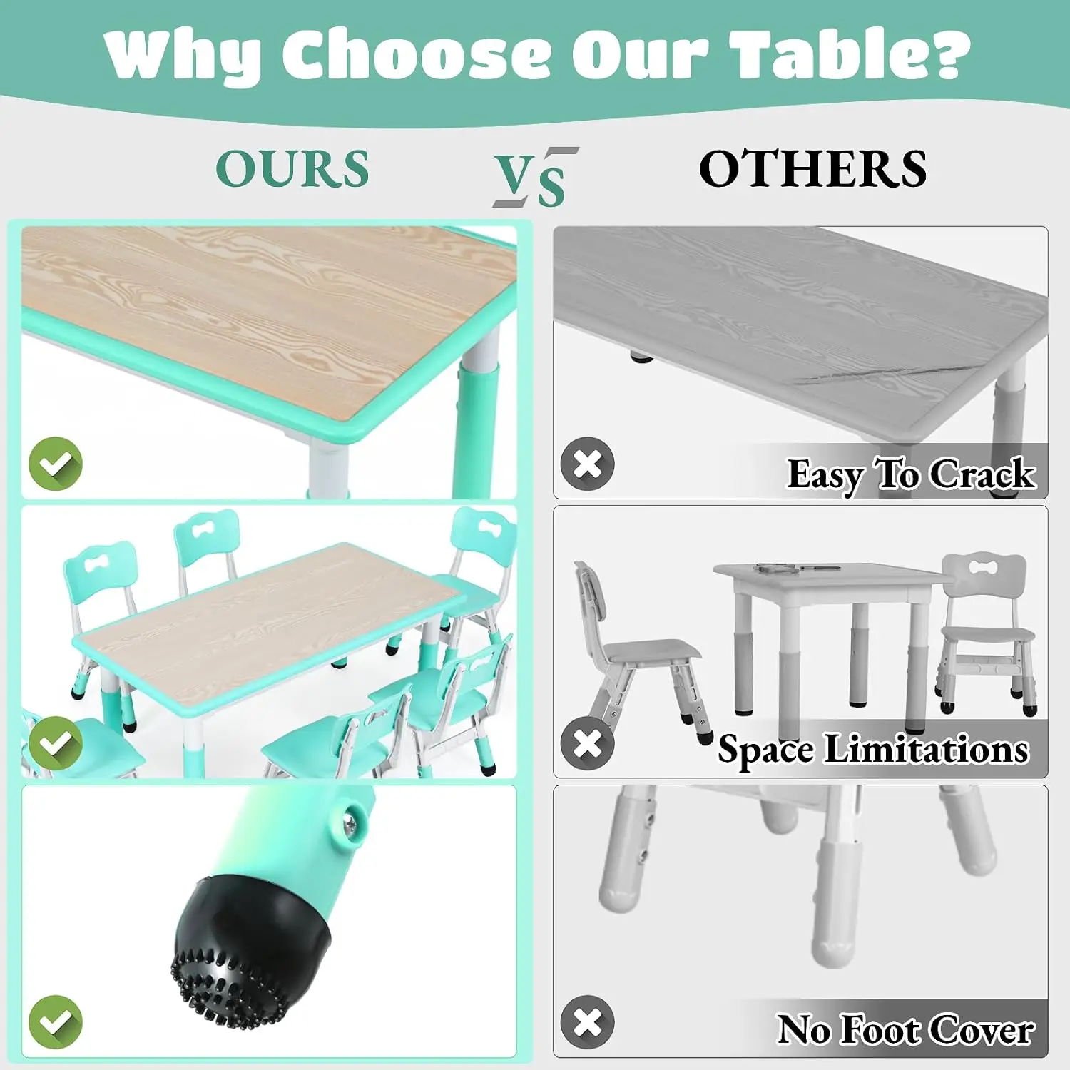 Kids Table and 6 Chairs Set, H - огляд і ціна Art Craft Activities For Preschoolers
