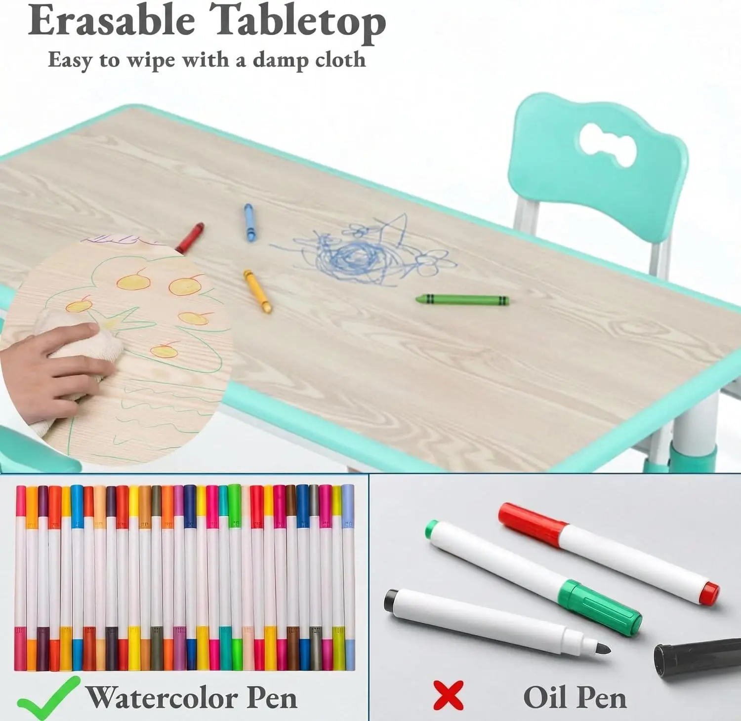 Kids Table and 6 Chairs Set, H - огляд і ціна Art Craft Activities For Preschoolers