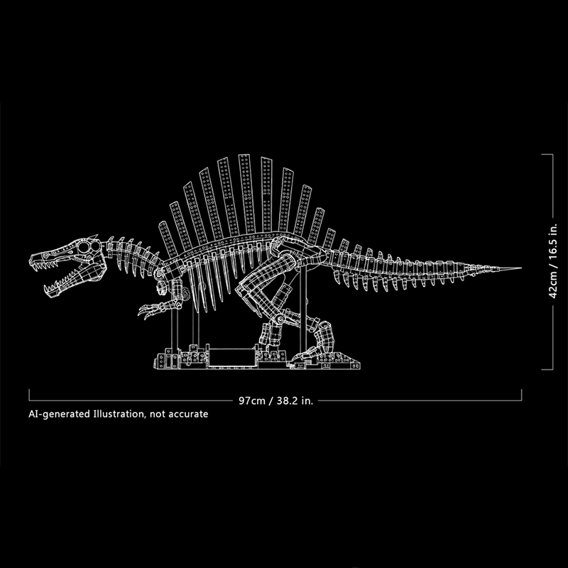 2246pcs MOC Dinosaurs Spinosau - огляд і ціна Art Craft Dinosaurs