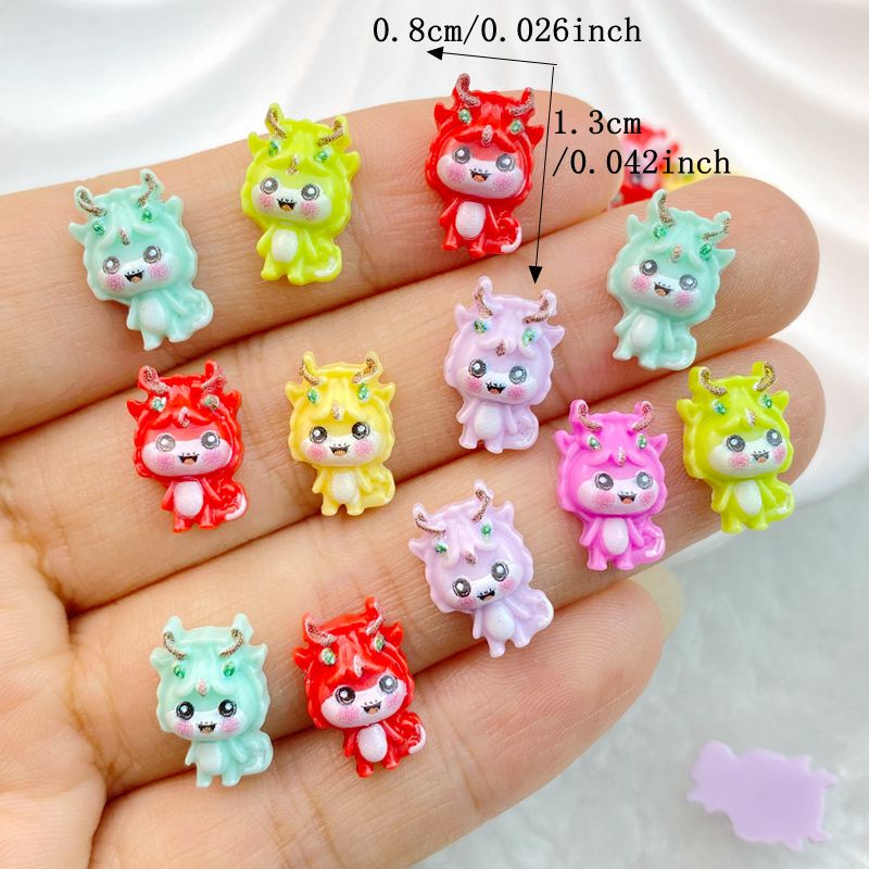 50Pcs New Mixed Nail Art Resin - огляд і ціна Art Craft Dinosaurs
