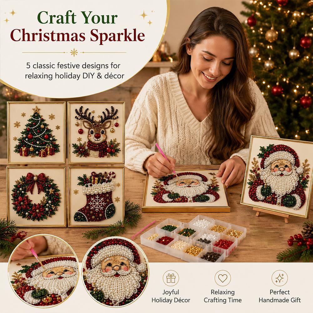 Christmas Santa Claus Pearl Ar - огляд і ціна Art Craft Gifts For Adults