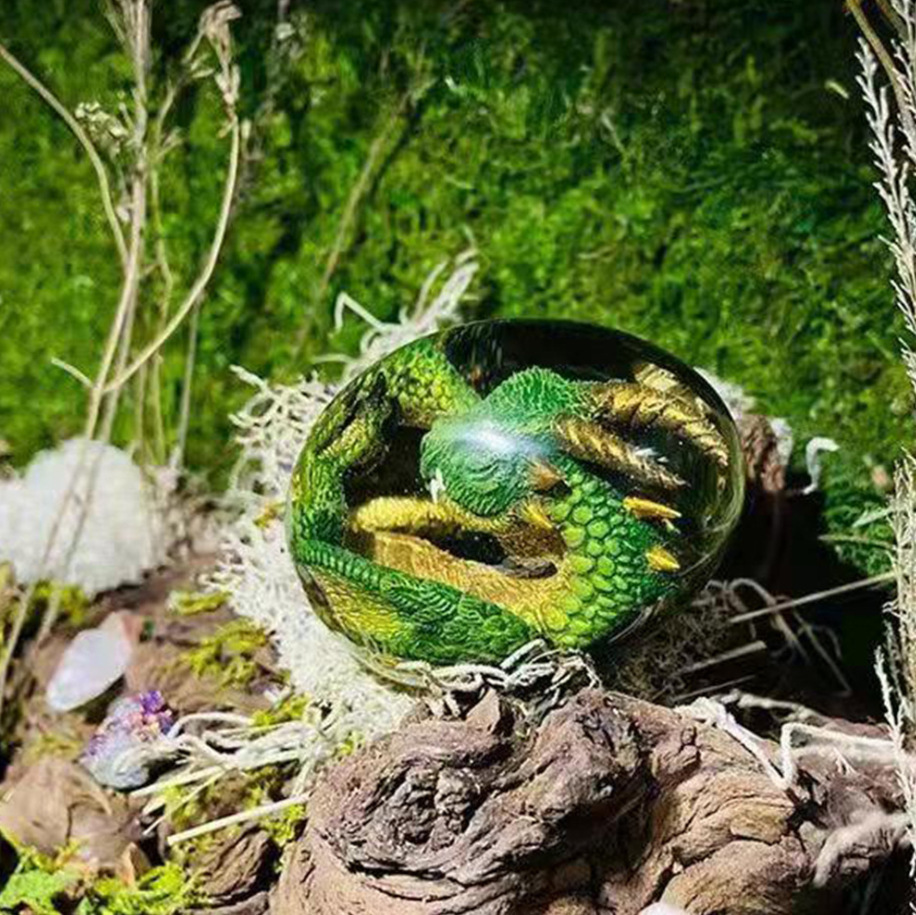 Lava Dragon Egg Statue With St - огляд і ціна Art Craft Dinosaurs