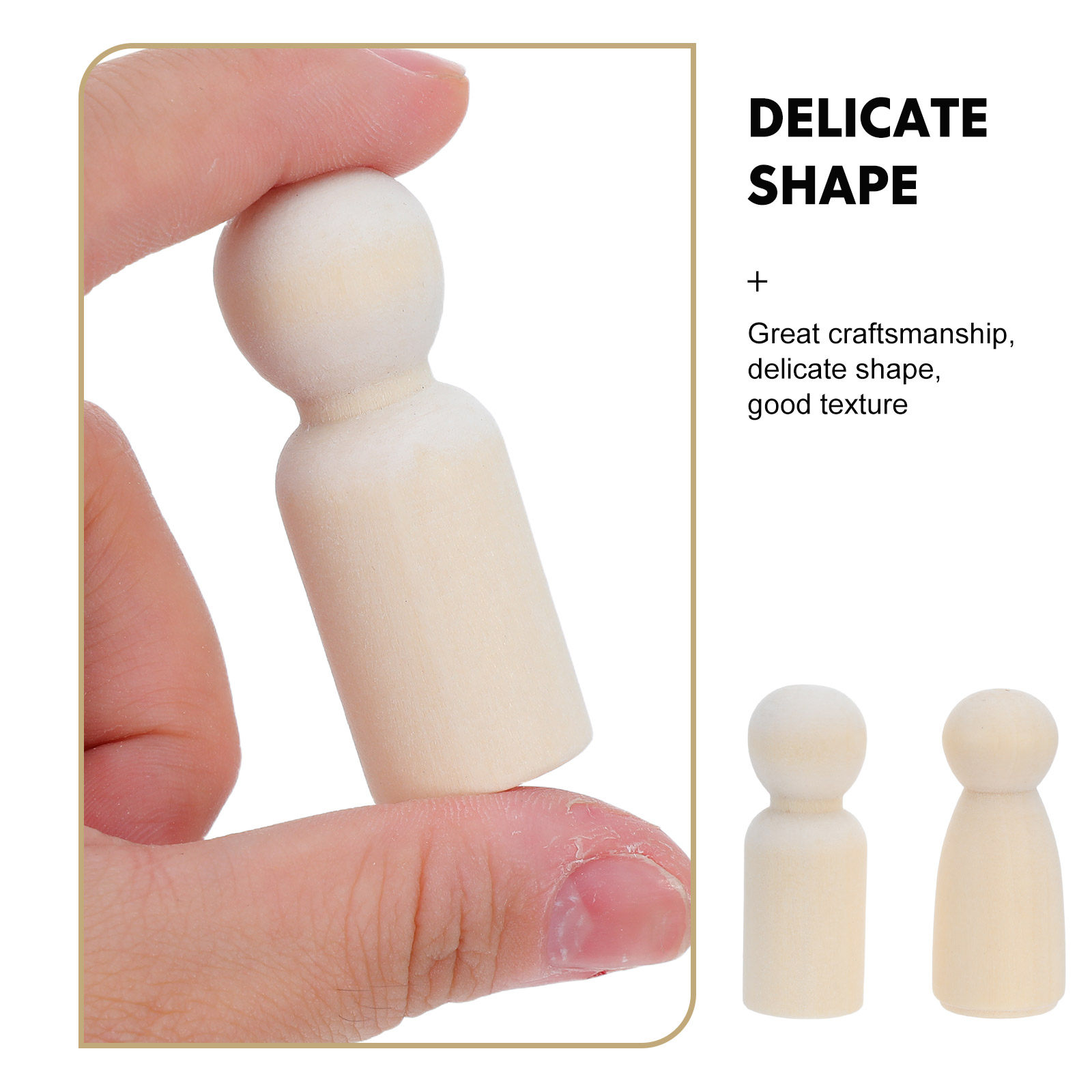 40Pcs Unpainted Wooden Peg Bla - огляд і ціна Art Craft Painting