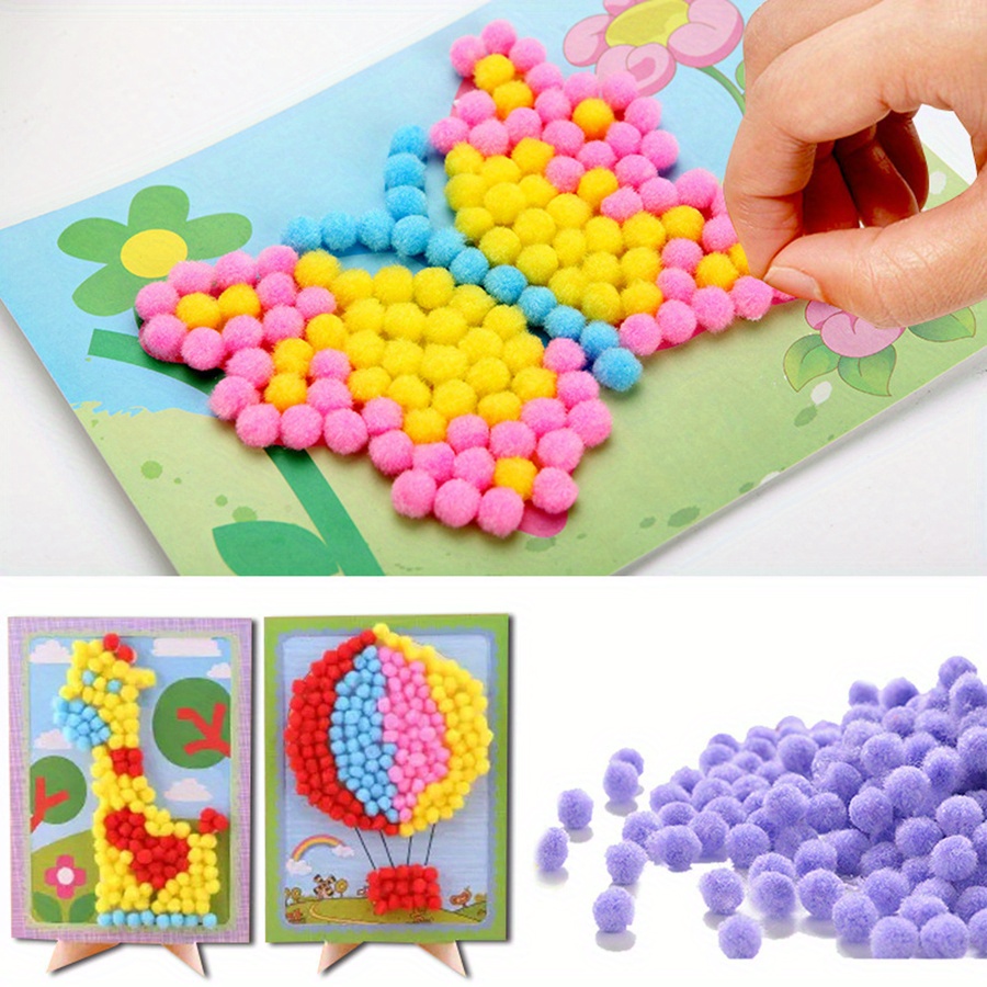 2pcs 16x21cm Colorful Pom-Pom  - огляд і ціна Art Craft Painting