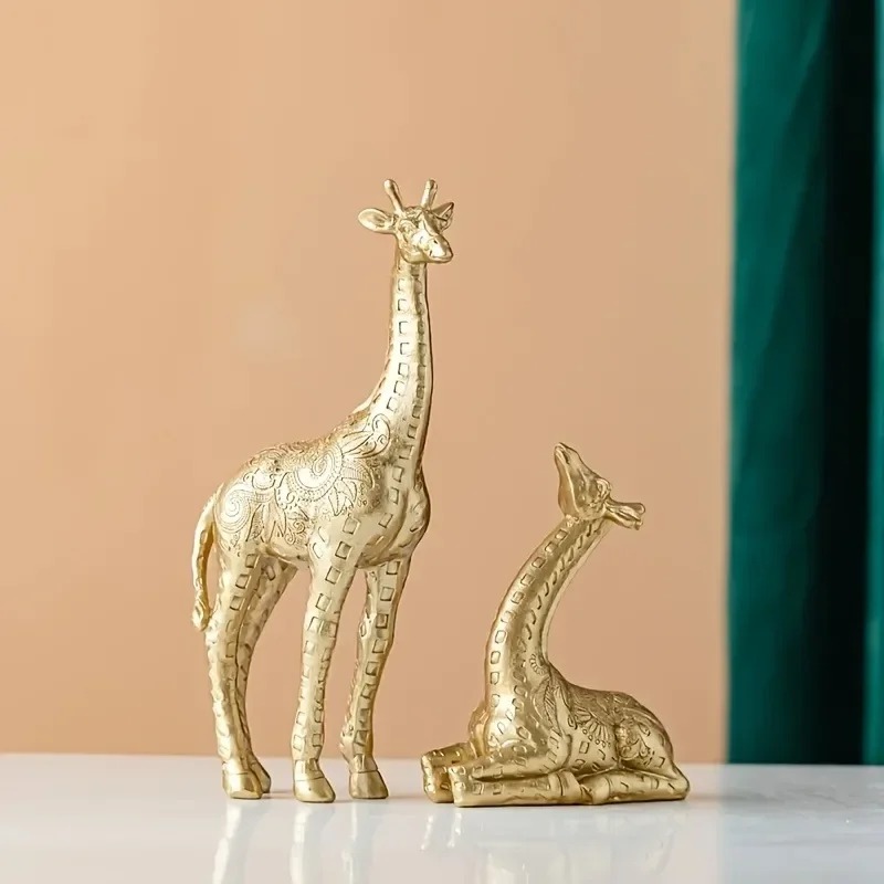 2pcs/set Giraffe Ornament, Gol - огляд і ціна Art Craft Display