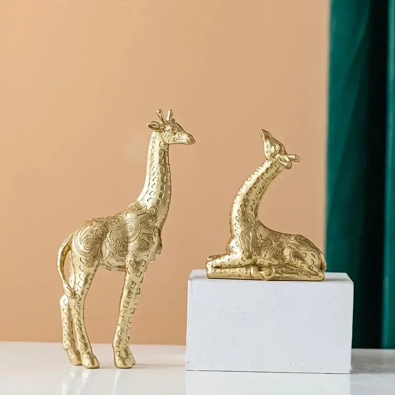 2pcs/set Giraffe Ornament, Gol - огляд і ціна Art Craft Display
