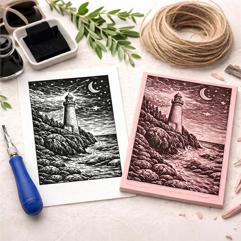 Fresh Linoleum For Printmaking - огляд і ціна Linocut Carving Tool