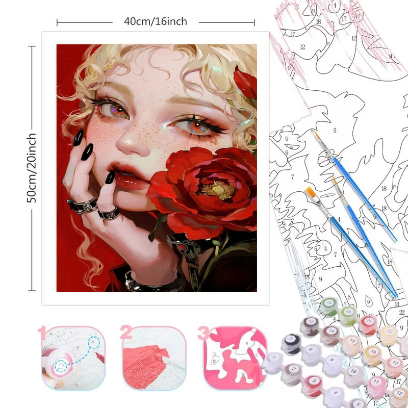 Paint By Numbers Kit for Adult - огляд і ціна Art Craft Rose