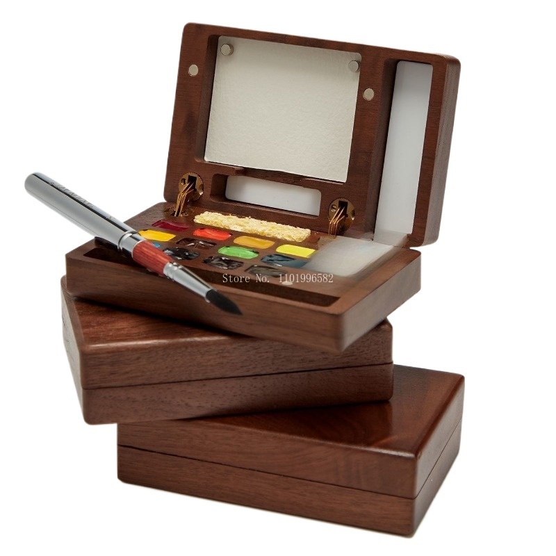 Travel Painting Box Solid Wood - огляд і ціна Gouache Paint Set