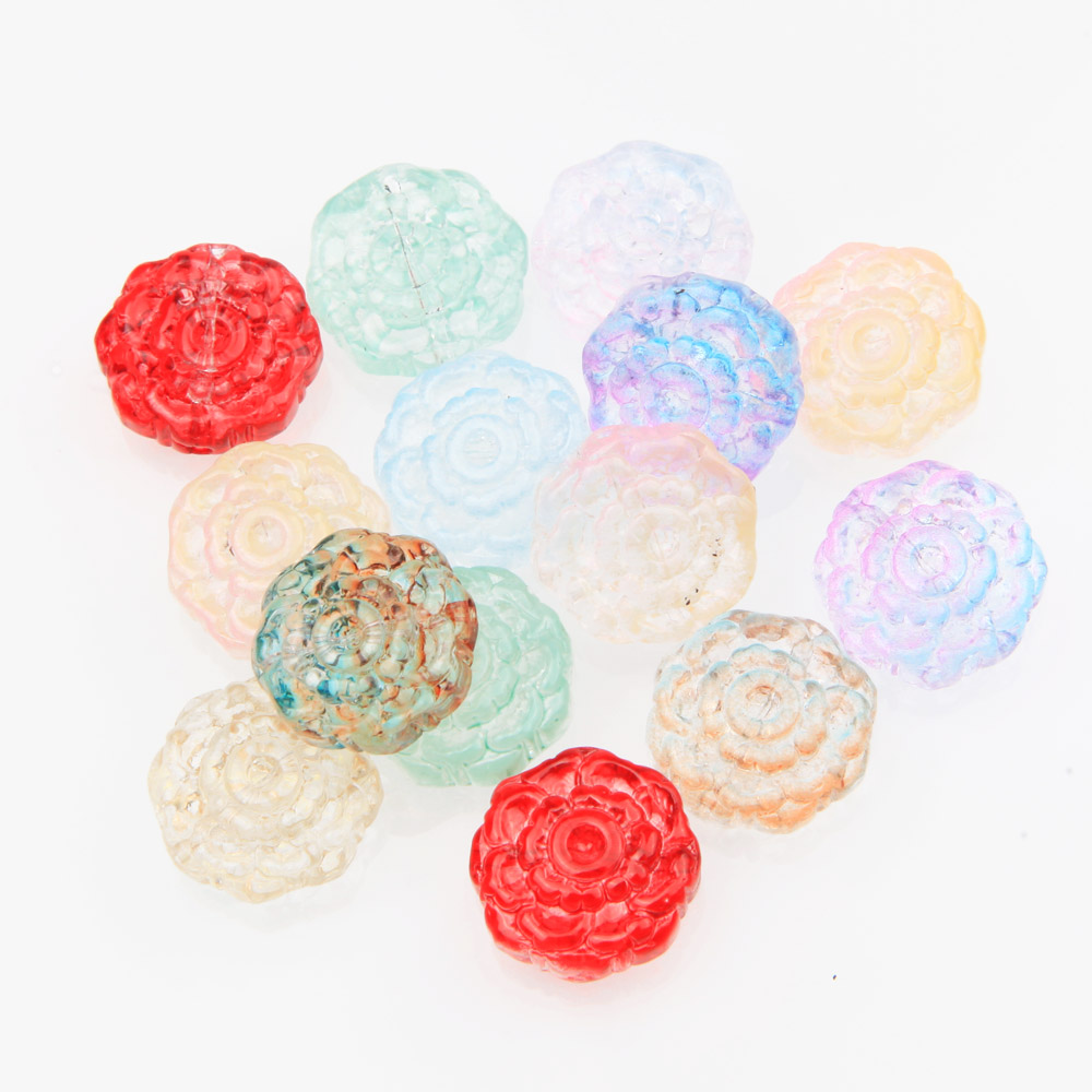 30pcs Glass Rose Flower Beads  - огляд і ціна Art Craft Rose