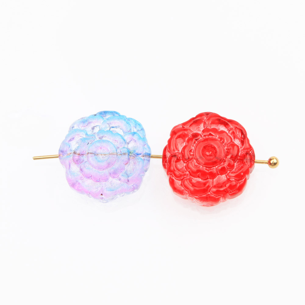30pcs Glass Rose Flower Beads  - огляд і ціна Art Craft Rose