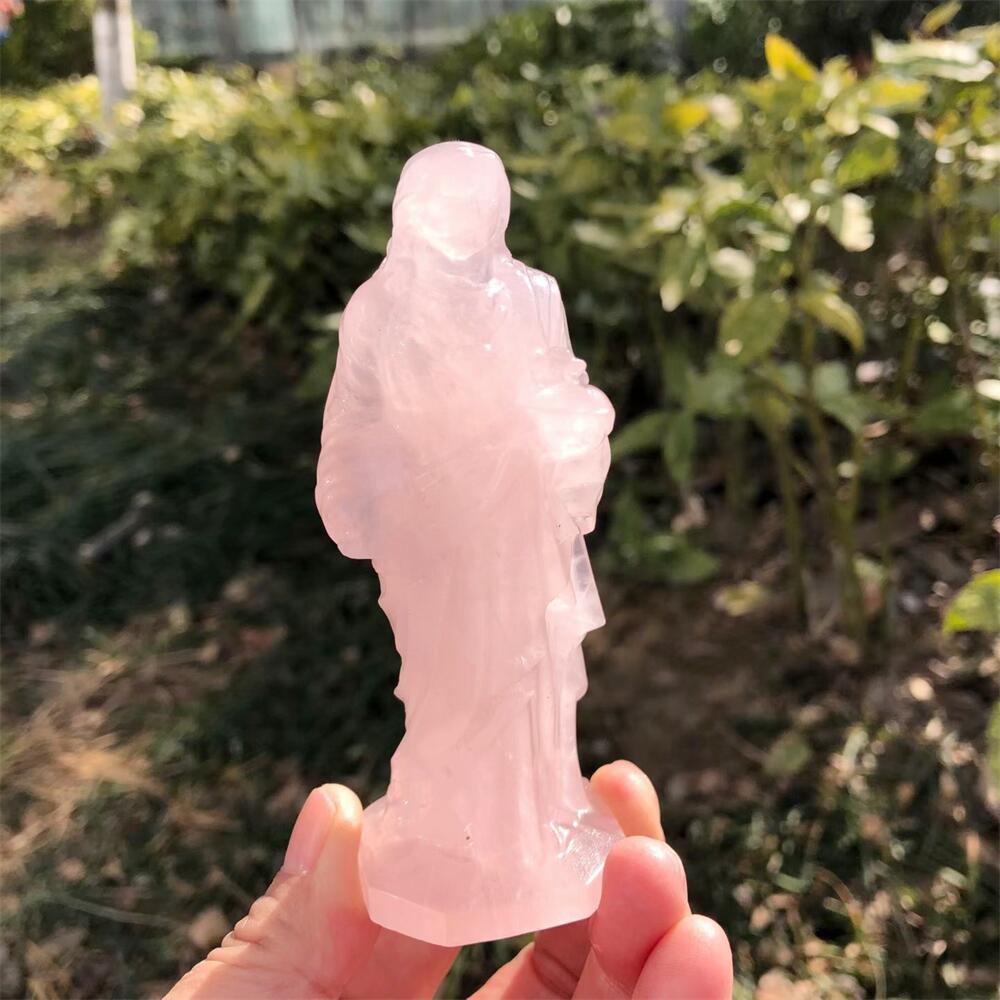 10cm Rose Quartz Jesus Carving - огляд і ціна Art Craft Rose