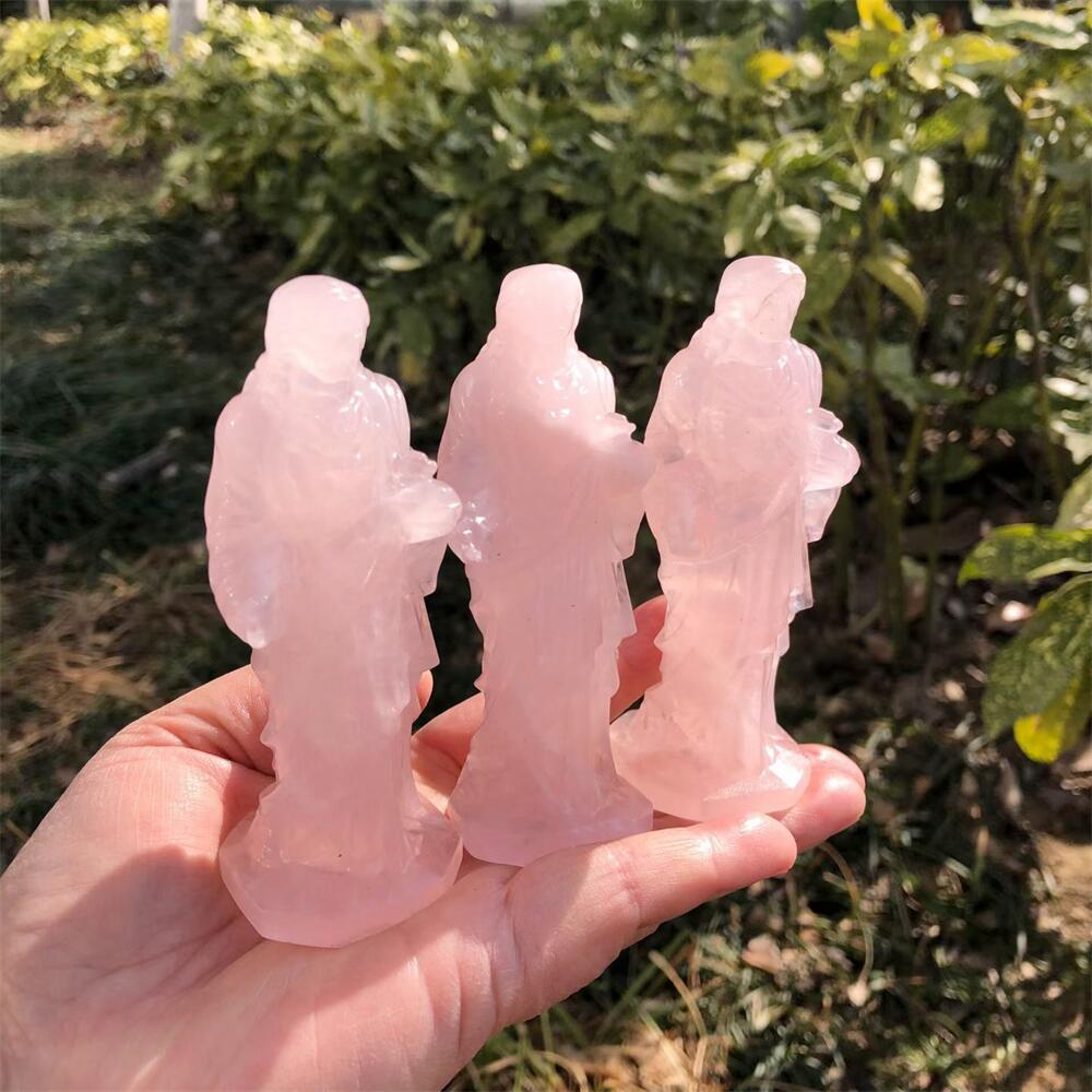 10cm Rose Quartz Jesus Carving - огляд і ціна Art Craft Rose
