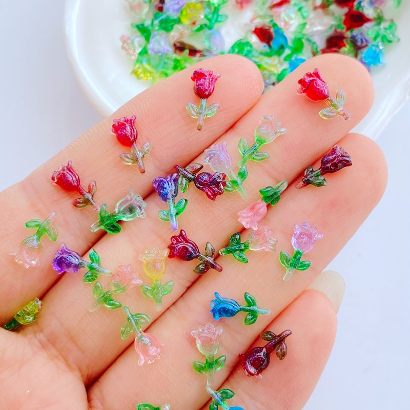 100pcs Resin Glitter Mini Cute - огляд і ціна Art Craft Rose