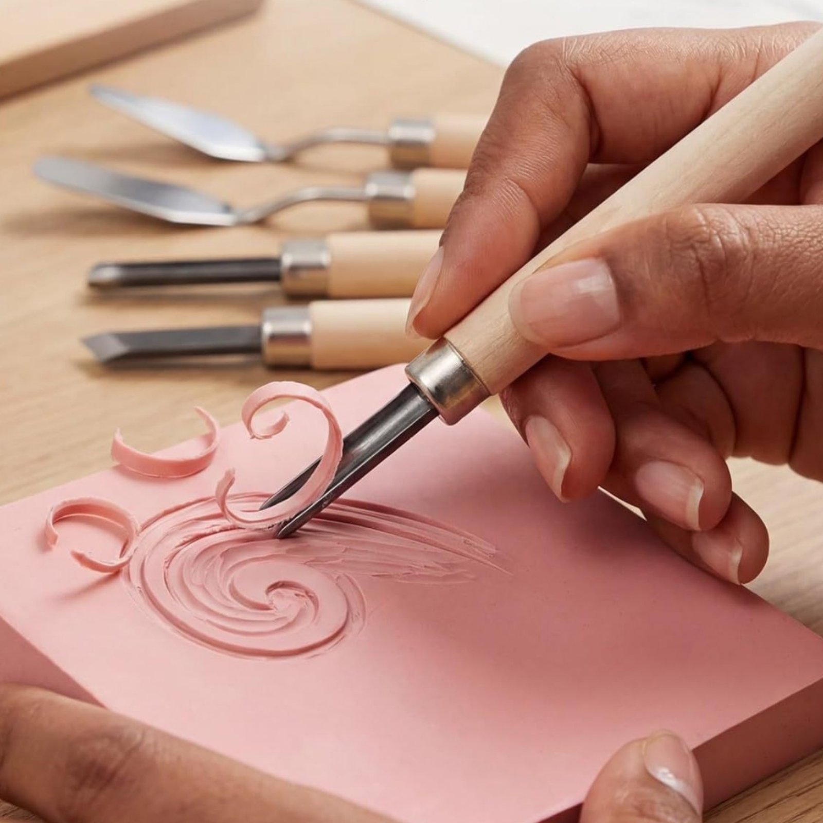 9 Pieces Linoleum Carving Kit  - огляд і ціна Linocut Carving Tool