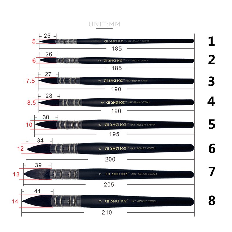 1pc Mop Watercolor Paint Brush - огляд і ціна Gouache Paint Set