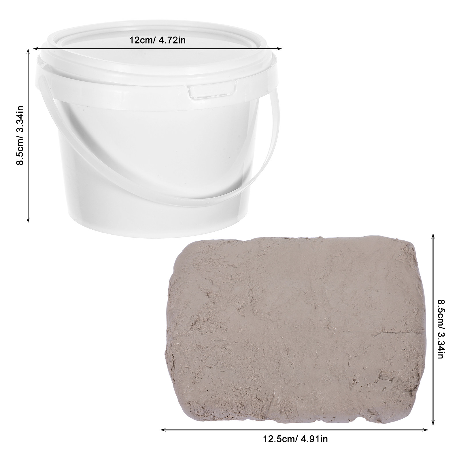 1Set Air Dry Clay White Bucket - огляд і ціна Art Craft Clay