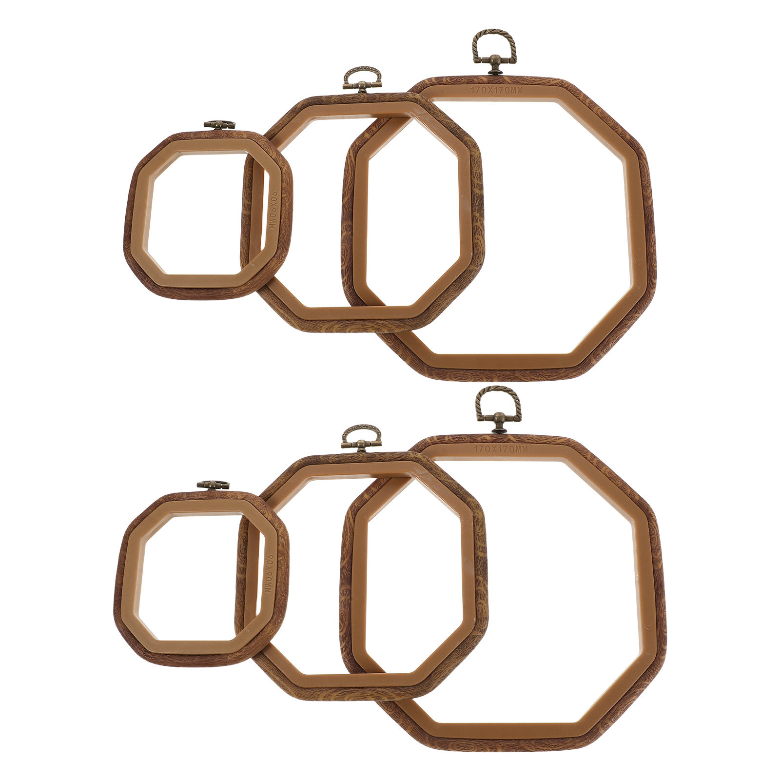 6Pcs Octagonal Imitated Wood E - огляд і ціна Art Craft Display
