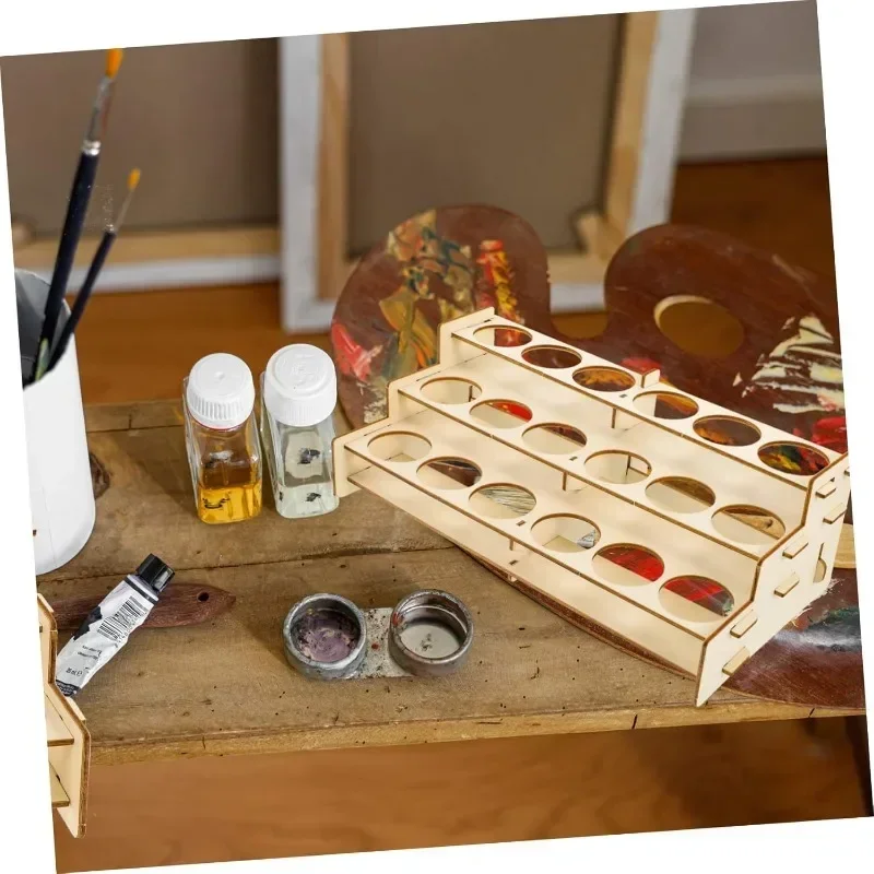Wooden Paint Rack Organizer fo - огляд і ціна Art Craft Display