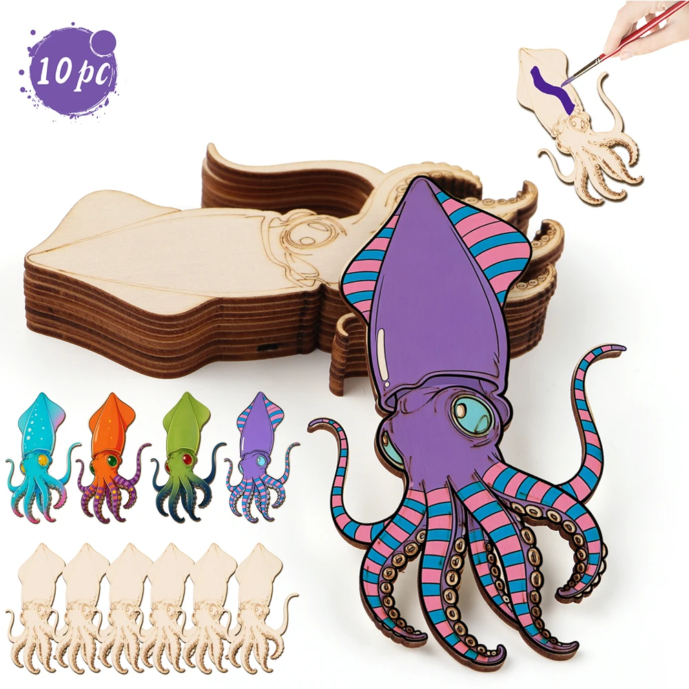 10pcs/set Unfinished Wood Craf - огляд і ціна Art Craft Painting