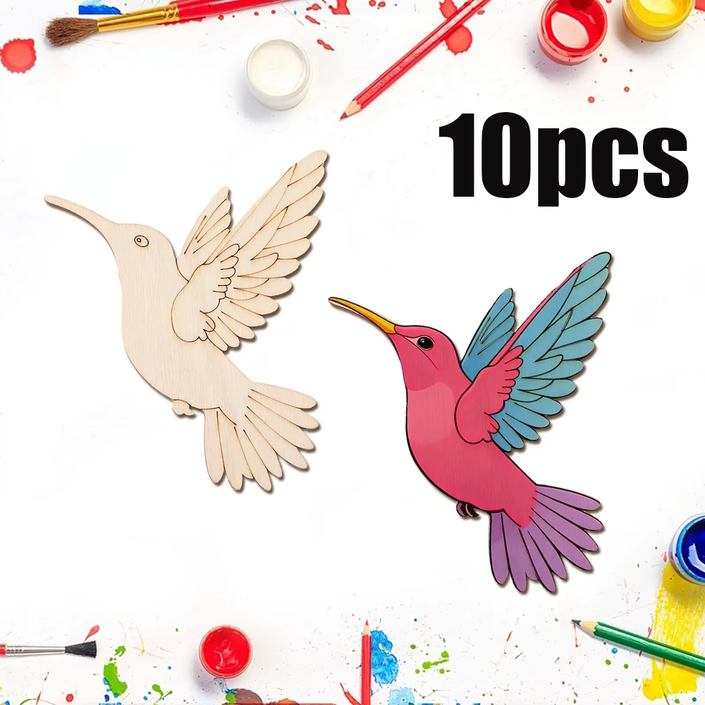 10pcs Unfinished Wood Animal B - огляд і ціна Art Craft Painting