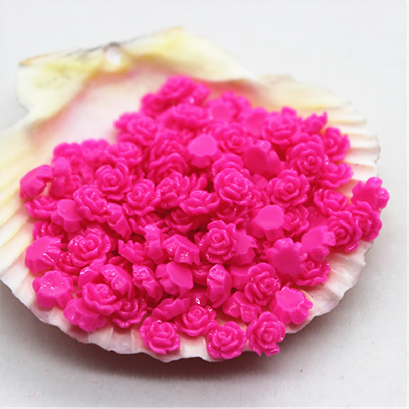 100pcs 6mm Resin Mini Rose Flo - огляд і ціна Art Craft Rose