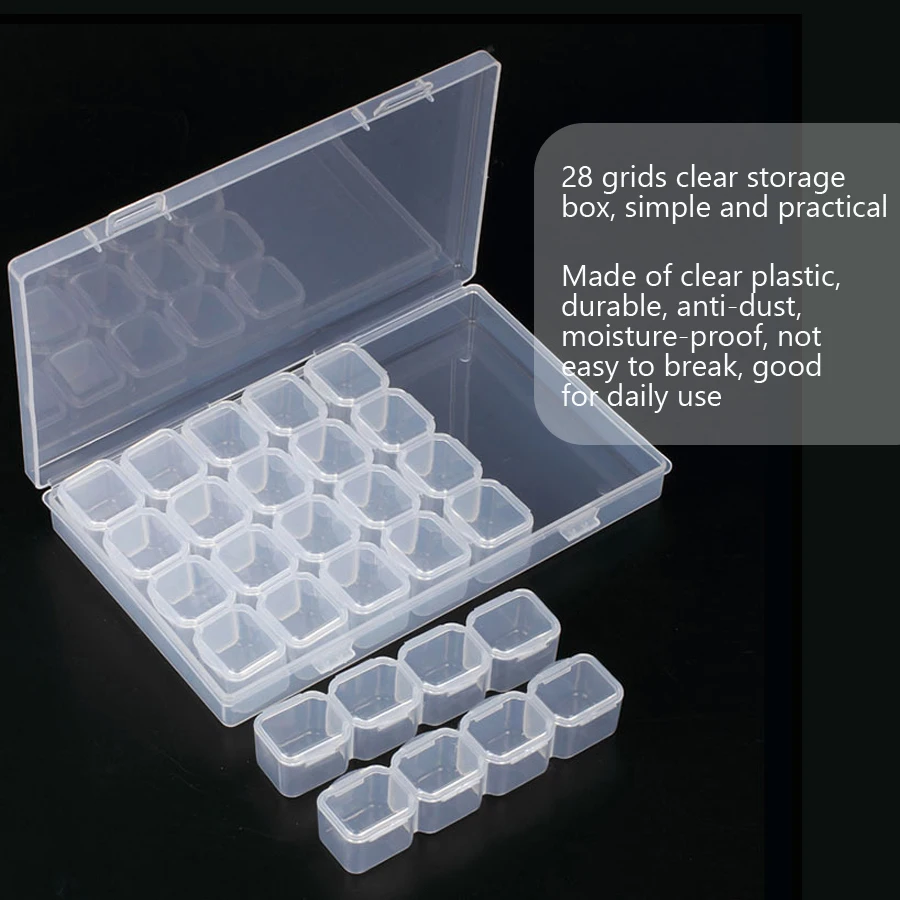 Clear Storage Box 28 Grids Sep - огляд і ціна Art Craft Display