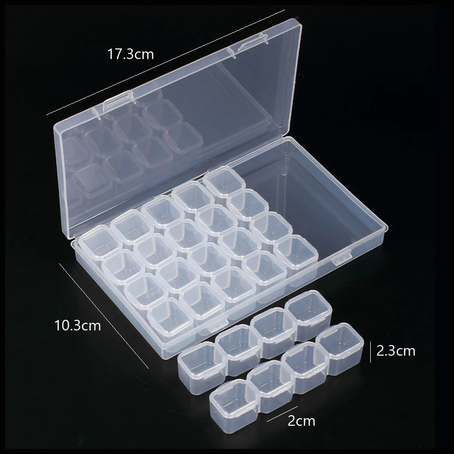 Clear Storage Box 28 Grids Sep - огляд і ціна Art Craft Display