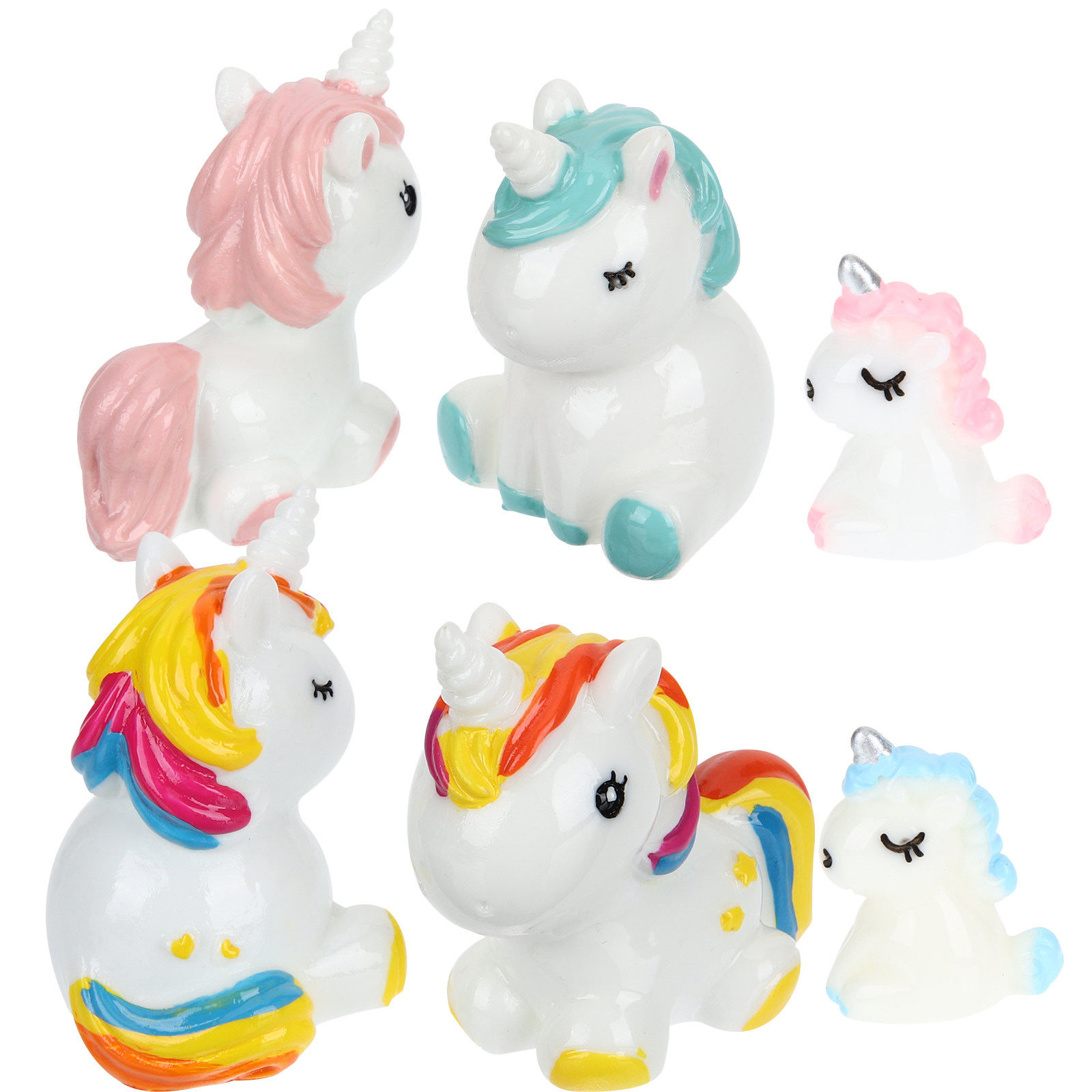 6Pcs Mini Unicorn Resin Crafts - огляд і ціна Art Craft Unicorn
