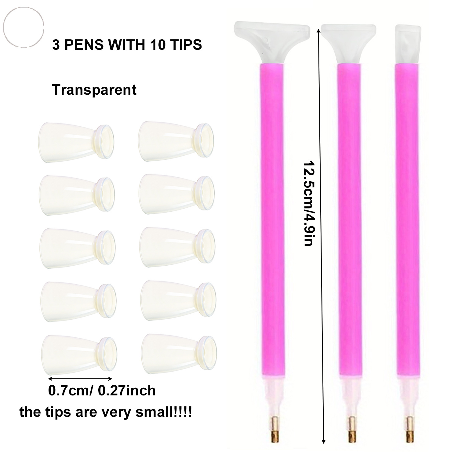 10 Silicone Tips & 3 Pens Diam - огляд і ціна Art Craft Painting