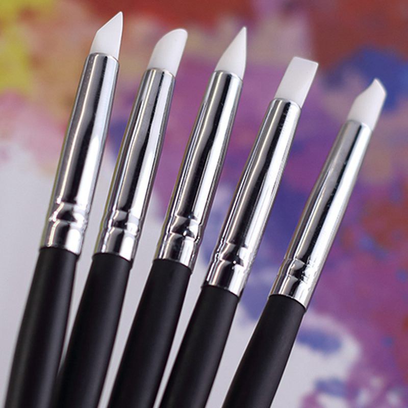 5pcs Silicone Rubber Tip Paint - огляд і ціна Gouache Paint Set