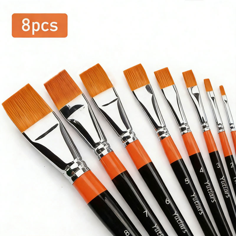 1Pc Artist Flat Paint Brushes  - огляд і ціна Gouache Paint Set