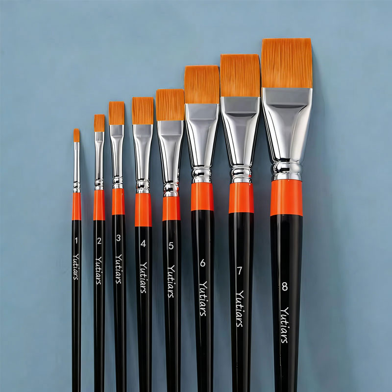 1Pc Artist Flat Paint Brushes  - огляд і ціна Gouache Paint Set